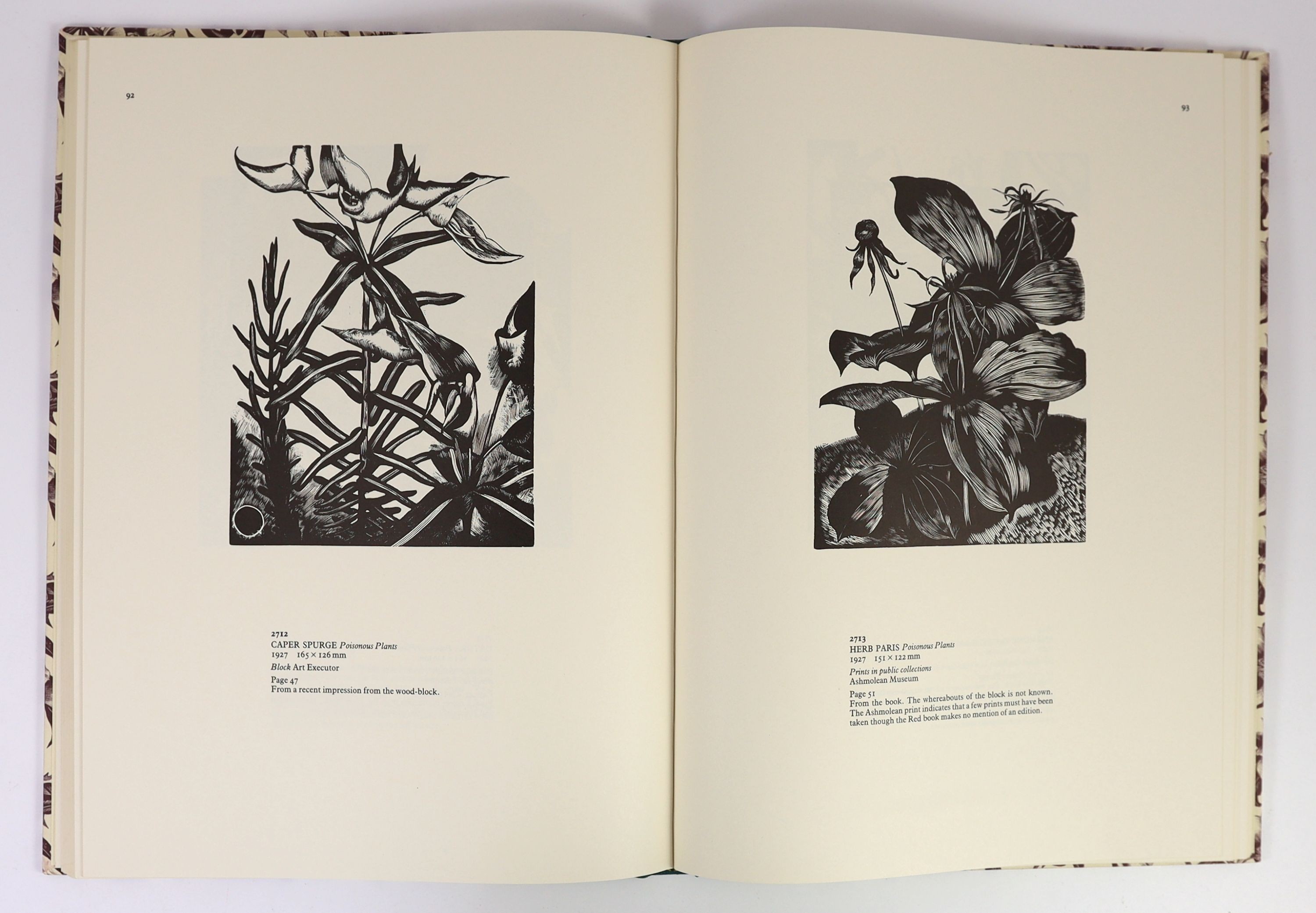 Nash, John [and] Greenwood, Jeremy - The Wood-Engravings of John Nash. Limited ed. one of 750. Adorned with numerous text illustrations, some of which being coloured and tipped-in and many full page. Quarter cloth and pr